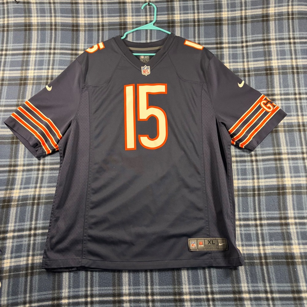Nike Chicago Bears Brandon Marshall 15 NFL Jersey Mens XL Navy Blue 468947-467